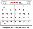 Red & Black pad style 40 for large full apron promo calendar item # TA-2965